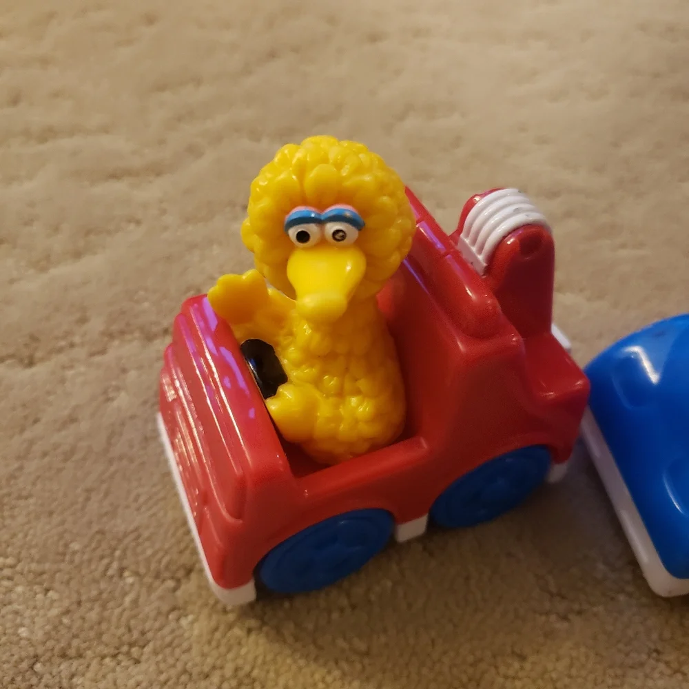 Vintage Mattel Sesame Street Mini Big Bird Elmo Cars